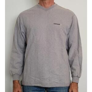 Eddie Bauer Men's Small Long Sleeve T-Shirt Gray - 1920 Line